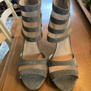 Touch of Nina silver Sequined heels